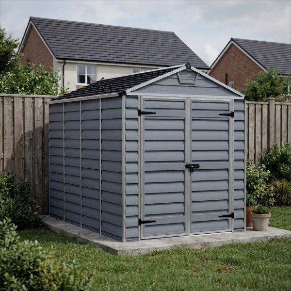 Palram Canopia Garden Sheds Skylight 6x10 Dark Grey Main 1 UK