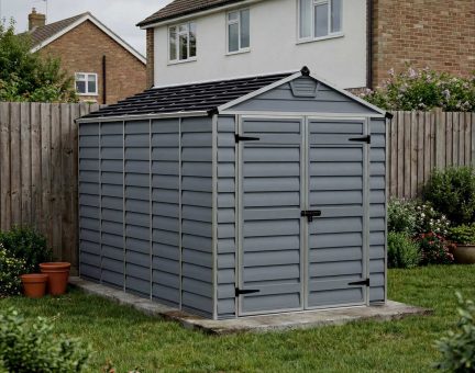 Skylight 6ft. x 12ft. Garden Shed - Grey Polycarbonate Panels