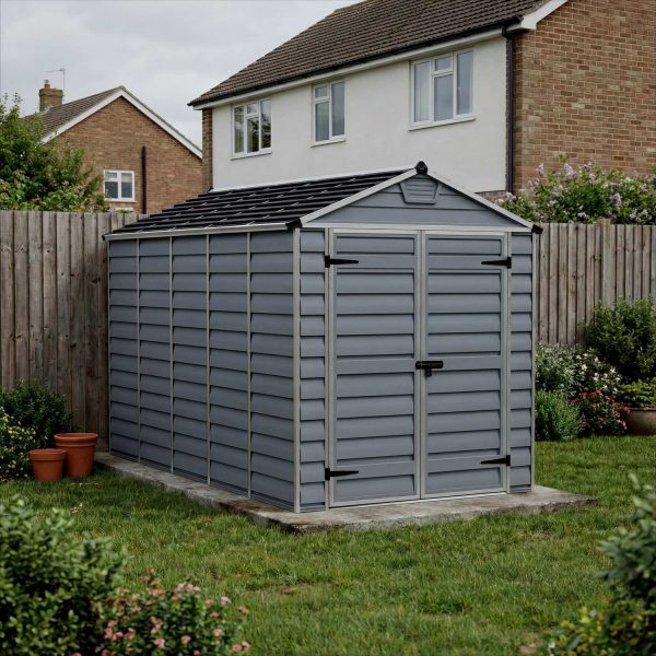 Palram Canopia Garden Sheds Skylight 6x12 Dark Grey Main 1 UK