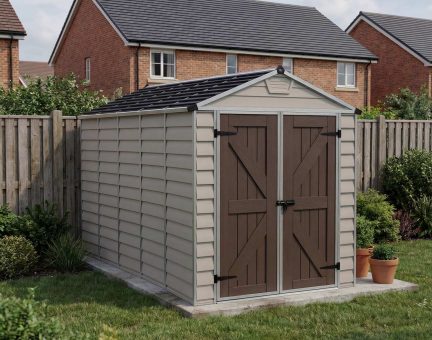 Skylight 6ft. x 12ft. Garden Shed - Tan Polycarbonate Panels