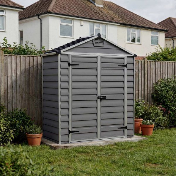 Palram Canopia Garden Sheds Skylight 6x3 Dark Grey Main 1 UK