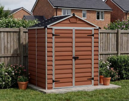 Skylight 6ft. x 5ft. Garden Shed - Amber Polycarbonate Panels