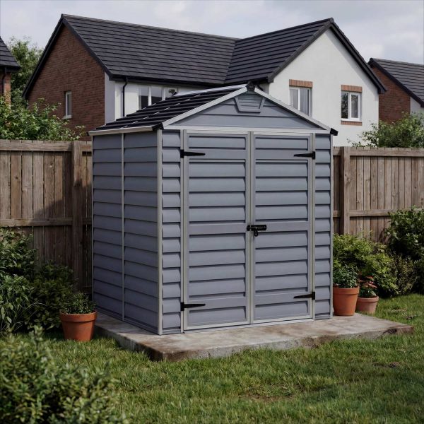 Palram Canopia Garden Sheds Skylight 6x5 Dark Grey Main 1 UK