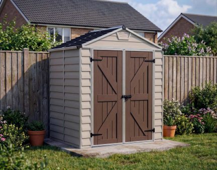 Skylight 6ft. x 5ft. Garden Shed - Tan Polycarbonate Panels