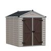 Skylight 6' x 8' Plastic Storage Shed with Tan Polycarbonate Walls & Aluminium Frame
