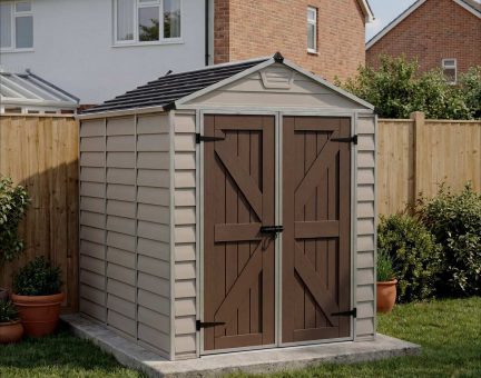 Skylight 6ft. x 8ft. Garden Shed - Tan Polycarbonate Panels