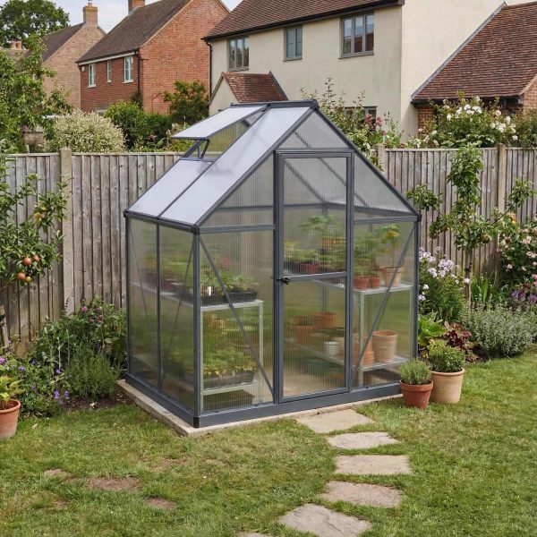 Palram Canopia Greenhouses Mythos 6x4 Grey Main 1 UK