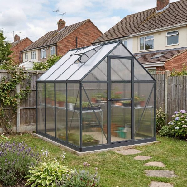Palram Canopia Greenhouses Mythos 6x8 Grey Main 1 UK