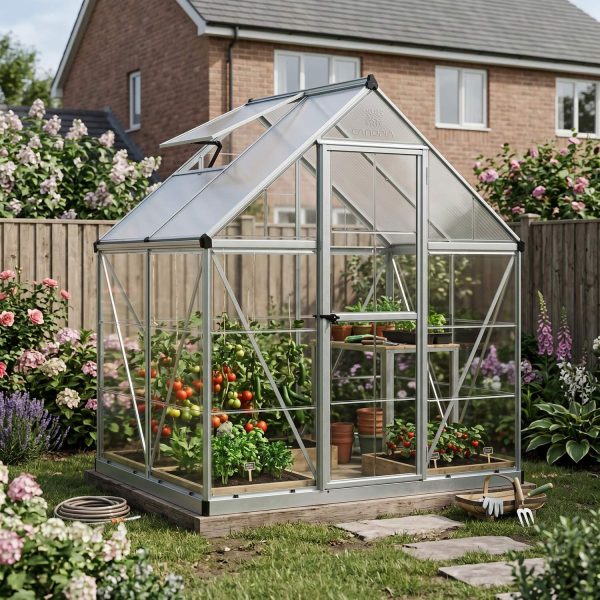 Palram Canopia Greenhouses Nature 6x4 Silver Main 2 UK