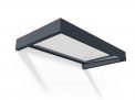 Grey Sophia 1.5m x 0.9m door canopy with clear polycarbonate panels, offering durable and stylish protection for doorways