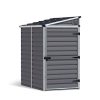 Plastic Garden Shed Pent 4 ft. x 6 ft. Grey Polycarbonate Panels & Aluminium Frame