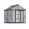 Greenhouse Glory 8' x 8' Kit - Grey Structure & Multiwall Glazing