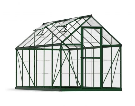 Greenhouse Harmony 6' x 12' Kit - Green Structure & Clear Glazing