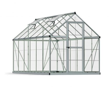 Greenhouse Harmony 6' x 12' Kit - Silver Structure & Clear Glazing