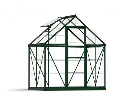 Greenhouses Harmony 6 ft. x 4 ft. Green Structure & Clear Glazing