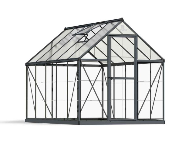 Palram Greenhouses Hybrid 6x10 Grey Clear CutOut 1