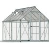 Greenhouse Hybrid 6' x 10' Kit - Silver Structure & Hybrid Glazing