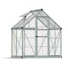 Greenhouse Hybrid 6' x 4' Kit - Silver Structure & Hybrid Glazing