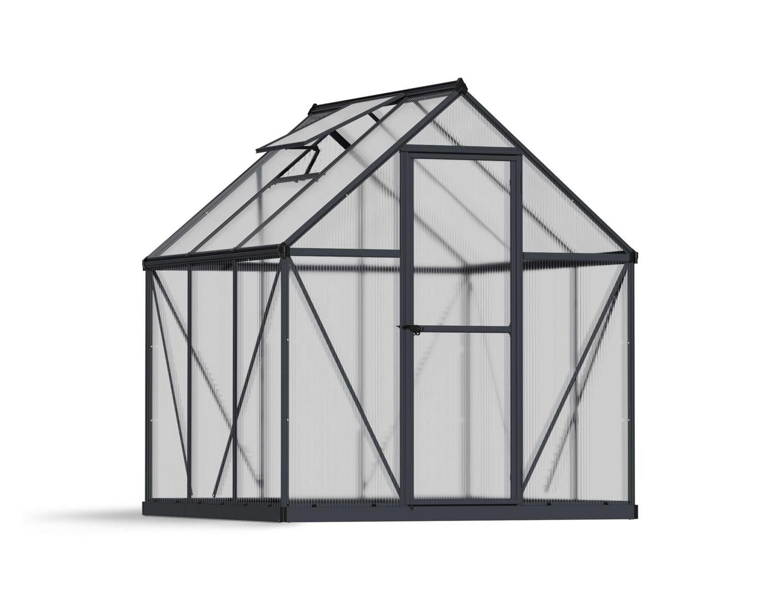 Greenhouses Mythos 6 ft. x 6 ft. Grey Structure & Multiwall Glazing