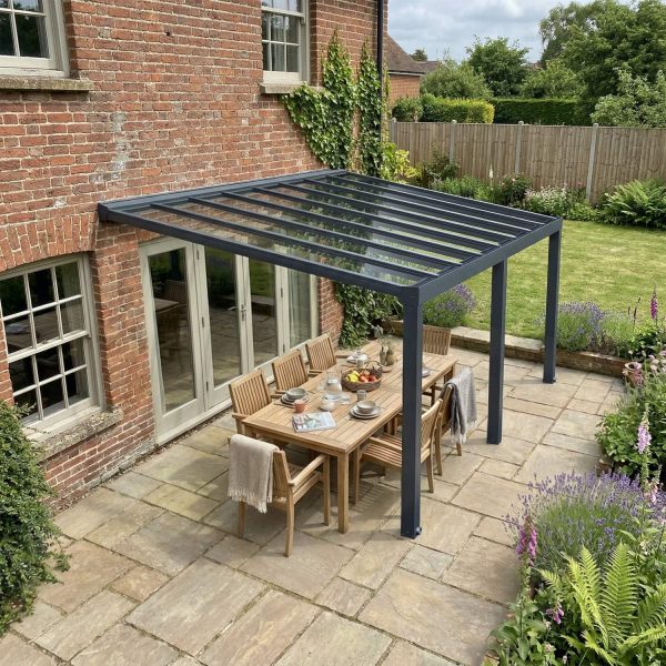 Palram Patio Covers Stockholm 3.4x5.9 Grey Clear Main 1 UK
