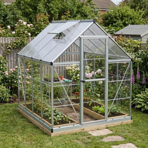 Palram Canopia Greenhouses Nature 6x8 Silver Main 1 UK