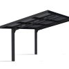 10ft x 20ft Sydney Wave carport featuring a sleek black aluminum frame and a stylish grey polycarbonate roof
