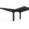 20ft x 20ft Sydney Wings Wave carport featuring a sleek black aluminum frame and a stylish grey polycarbonate roof