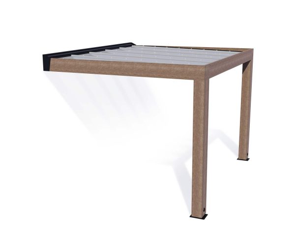 Palram Canopia Patio Covers Helsinki 3x3.4 Wood Sun Control CutOut 1