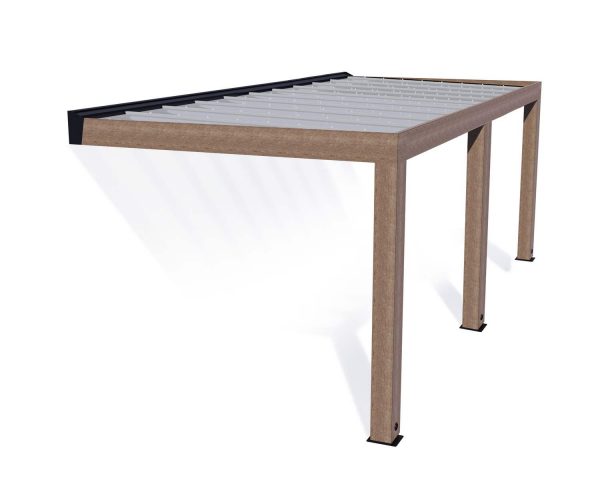 Palram Canopia Patio Covers Helsinki 3x6.6 Wood Sun Control CutOut 1