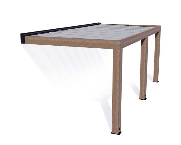 Palram Canopia Patio Covers Helsinki 3x6 Wood Sun Control CutOut 1