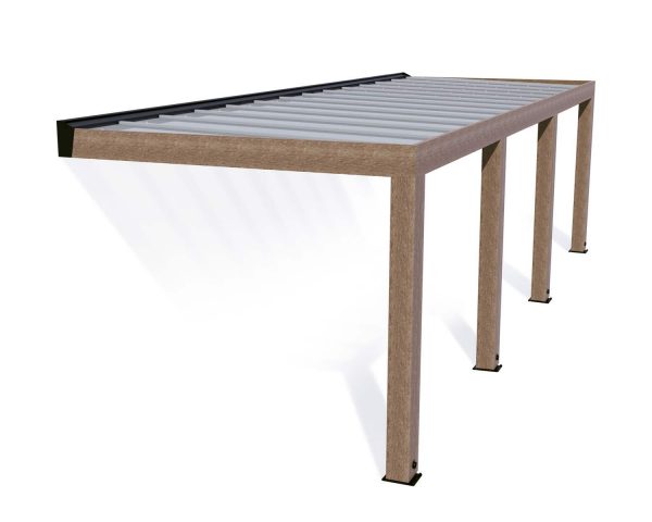 Palram Canopia Patio Covers Helsinki 3x8.6 Wood Sun Control CutOut 1