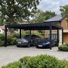 Palram Canopia Carports Oslo 6x6 20x20 Black Grey Main 3 UK