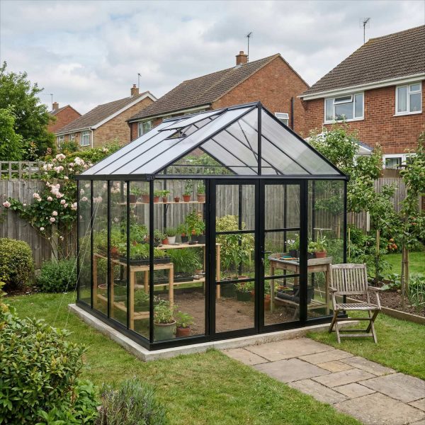 Palram Canopia Greenhouses ARIA 10x15 3x3 Black Clear Main 2 UK
