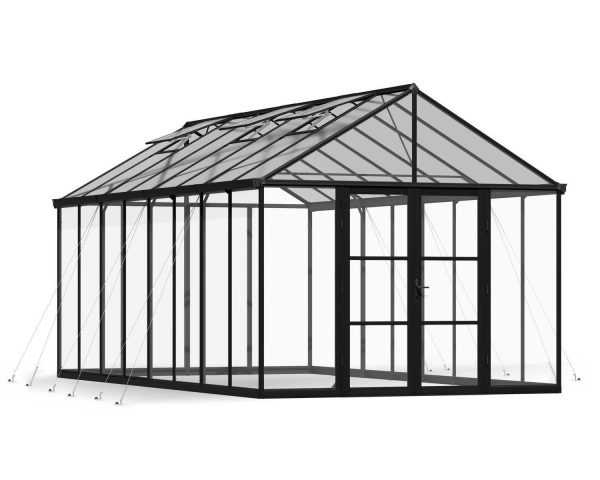Palram Canopia Greenhouses ARIA 10x20 3x6 Black Clear CutOut