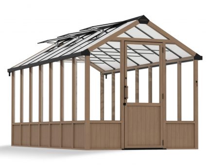 Greenhouse Kits Natura Cedar Wood 8 ft. x 17 ft. - Clear polycarbonate panels
