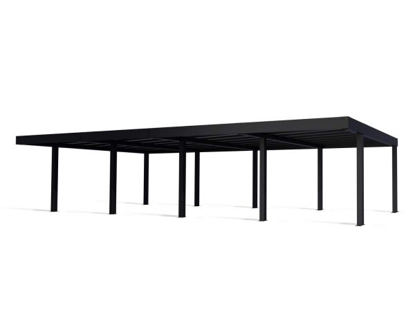 Palram Canopia Carports Oslo 6x12 20x40 Black Grey CutOut 1