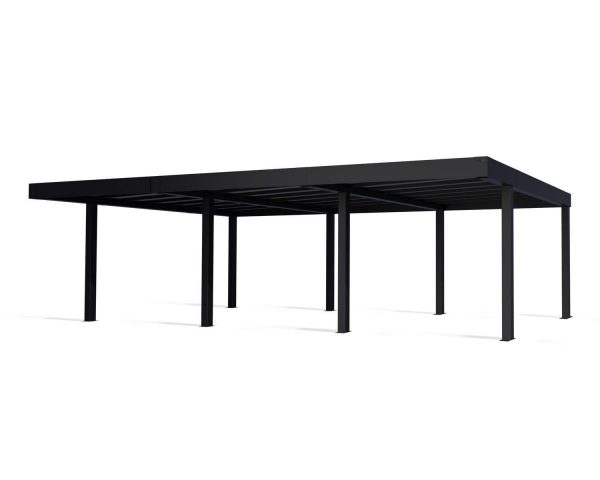 Palram Canopia Carports Oslo 6x9 20x30 Black Grey CutOut 1