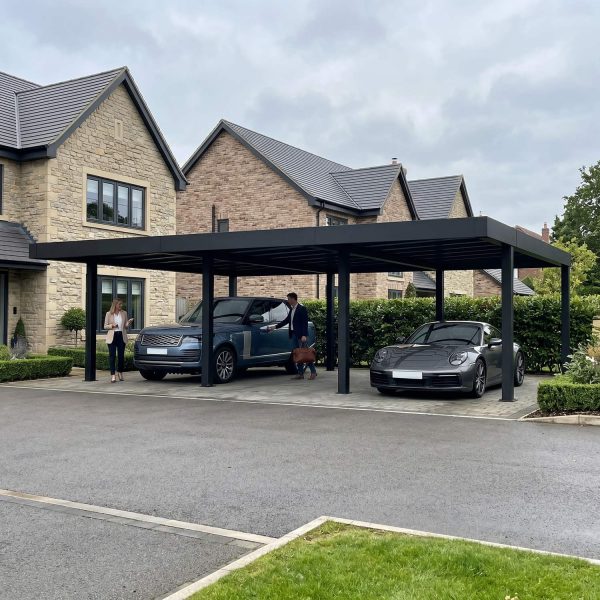 Palram Canopia Carports Oslo 6x9 20x30 Black Grey Main 2 UK
