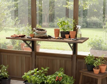 Natura Greenhouse Wooden Shelf Kit