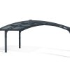 Double Carport Kit Arizona 16 ft. x 19 ft. Grey Structure & Solid Glazing