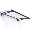 Door Awning Aquila 3 ft. x 5 ft Grey Structure & Clear Glazing