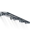 Door Awning Herald 5 ft. x 22 ft. Grey Structure & Mist Glazing