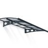Door Awning Herald 5 ft. x 7 ft. Grey Structure & Mist Glazing