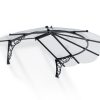 Door Awning Iris 4 ft. x 6 ft Black Structure & Clear Glazing