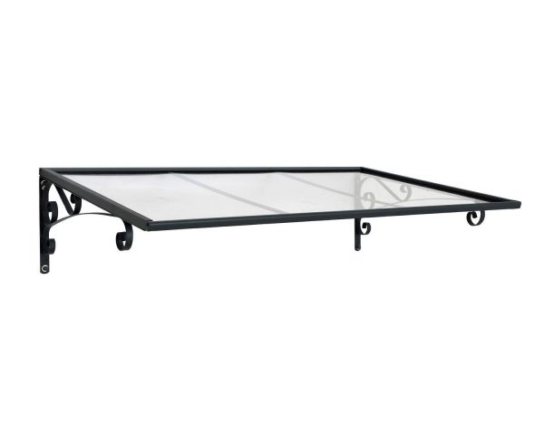 Palram Door Awnings Venus 1350 Grey Clear CutOut 01