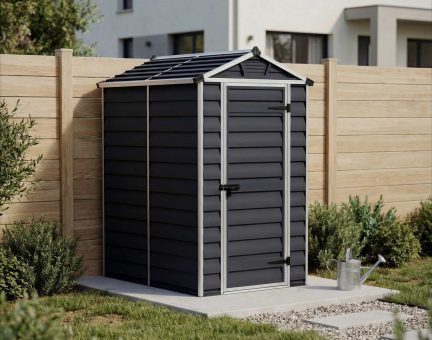 Abri de jardin Skylight 2.1m² Couleur Gris Fonce et panneaux en polycarbonate