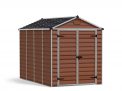 Skylight 6 ft. x 10 ft. Plastic Storage Shed with Amber Polycarbonate Walles & Aluminium Frame