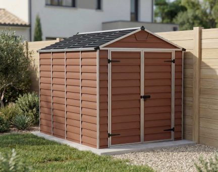 Abri de jardin Skylight 5.6m² Couleur Ambre et panneaux en polycarbonate