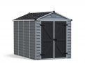 Skylight 6 ft. x 10 ft. Plastic Storage Shed with Midnight Grey Polycarbonate Walles & Aluminium Frame