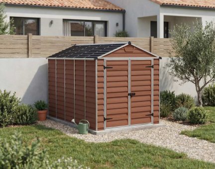 Abri de jardin Skylight 7m² Couleur Ambre et panneaux en polycarbonate
